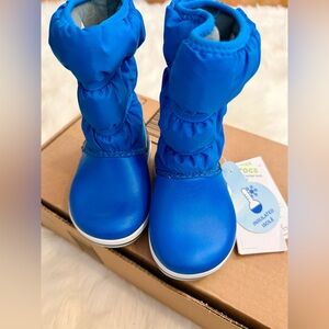Crocs Crocband Winter Boots Toddler C6 Blue Insulated NWT